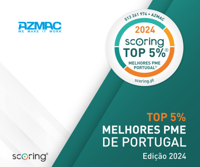 A Azmac faz parte do TOP 5% das melhores PME em Portugal