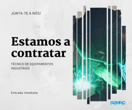 Procuramos técnico de manutenção industrial para entrada imediata!